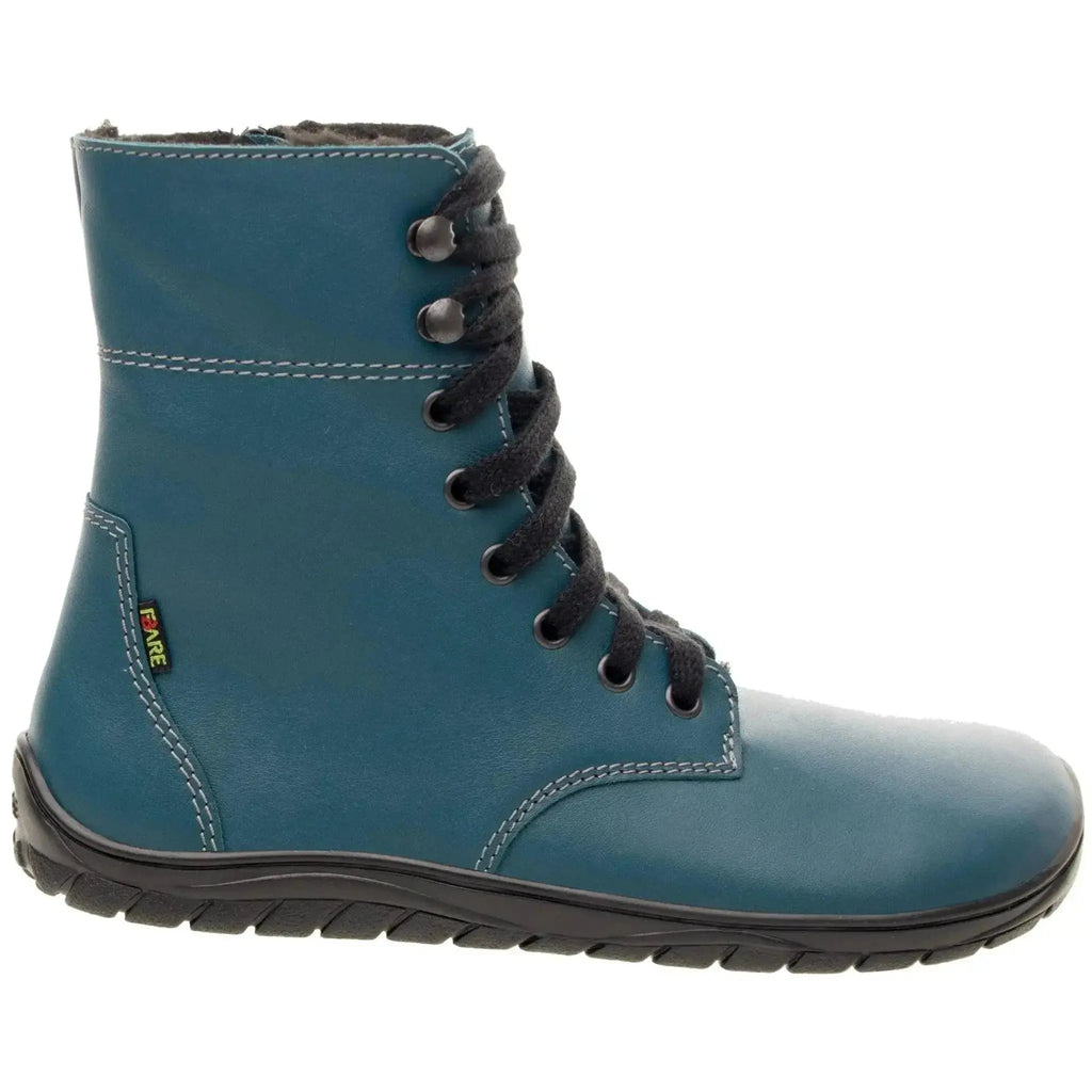 Fare Bare - Freya Winter Shoes Petrol - botas barefoot de invierno calientes unisex