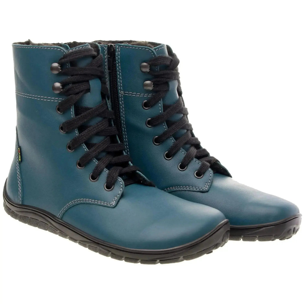 Fare Bare - Freya Winter Shoes Petrol - botas barefoot de invierno calientes unisex