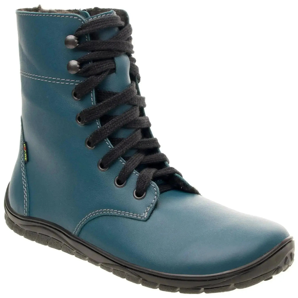 Fare Bare - Freya Winter Shoes Petrol - botas barefoot de invierno calientes unisex