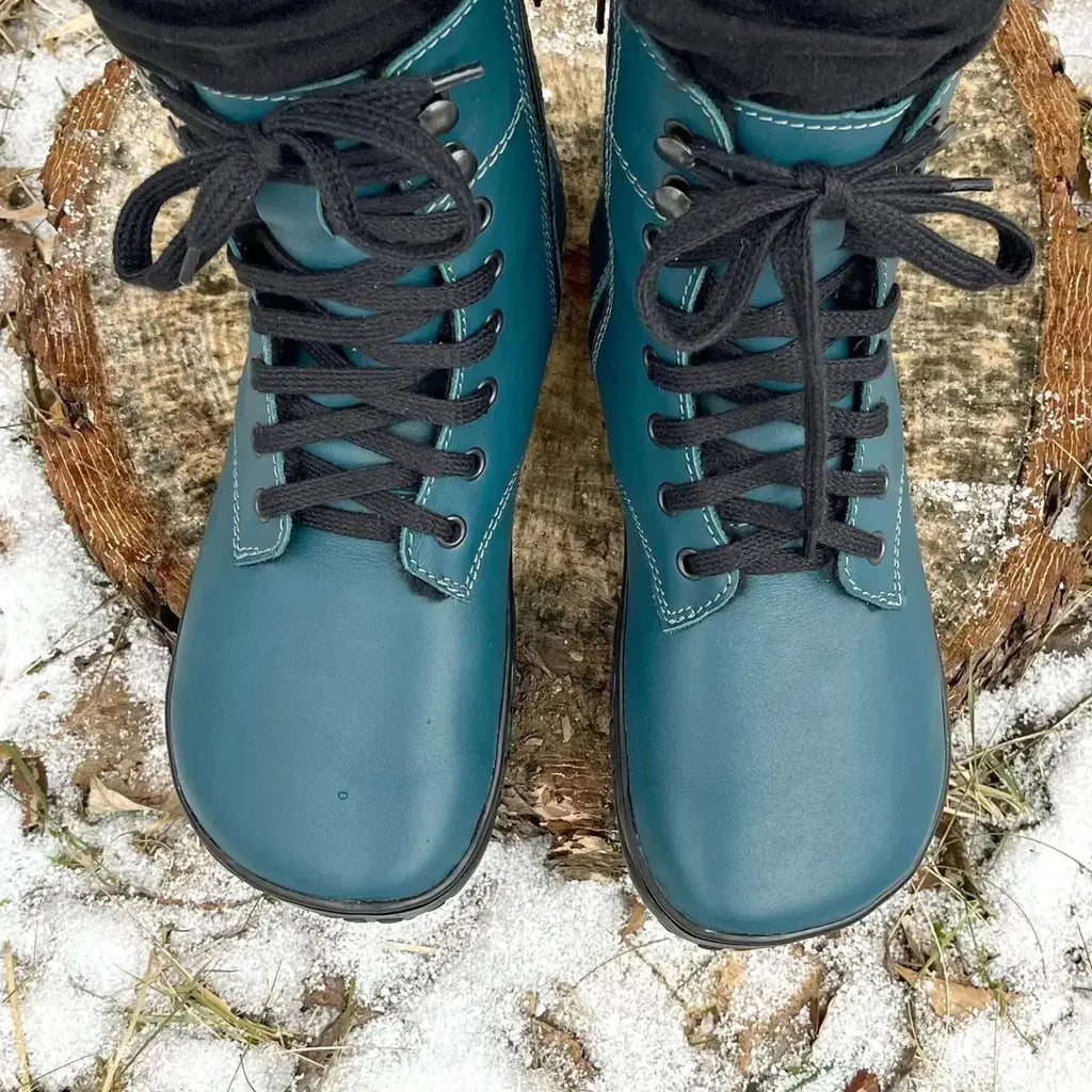 Fare Bare - Freya Winter Shoes Petrol - botas barefoot de invierno calientes unisex