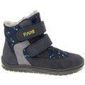Fare Bare Kids - Frostky Winter Waterproof Blue - Botines barefoot infantiles impermeables calientes