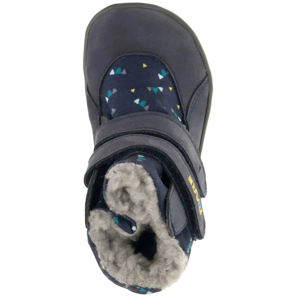 Fare Bare Kids - Frostky Winter Waterproof Blue - Botines barefoot infantiles impermeables calientes