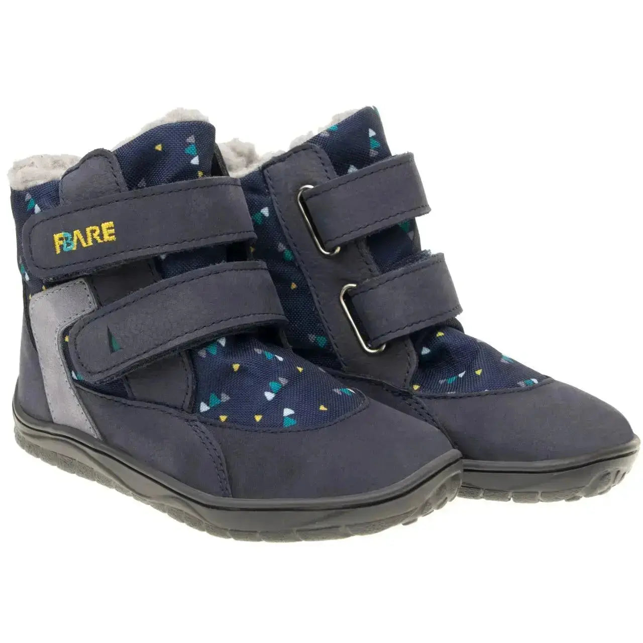 Fare Bare Kids - Frostky Winter Waterproof Blue - Botines barefoot infantiles impermeables calientes
