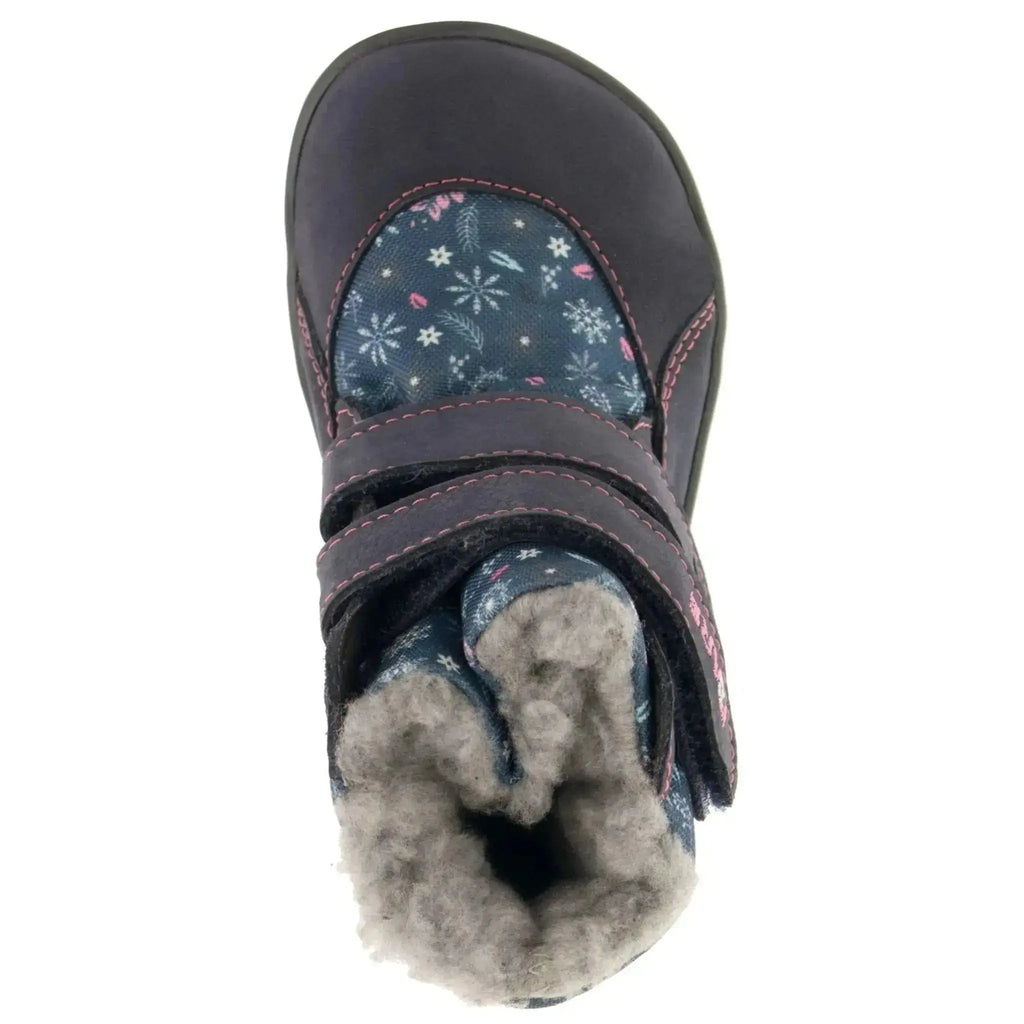 Fare Bare Kids - Frostky Winter Waterproof Blue/Pink - Botines barefoot infantiles impermeables calientes