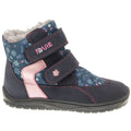 Fare Bare Kids - Frostky Winter Waterproof Blue/Pink - Botines barefoot infantiles impermeables calientes