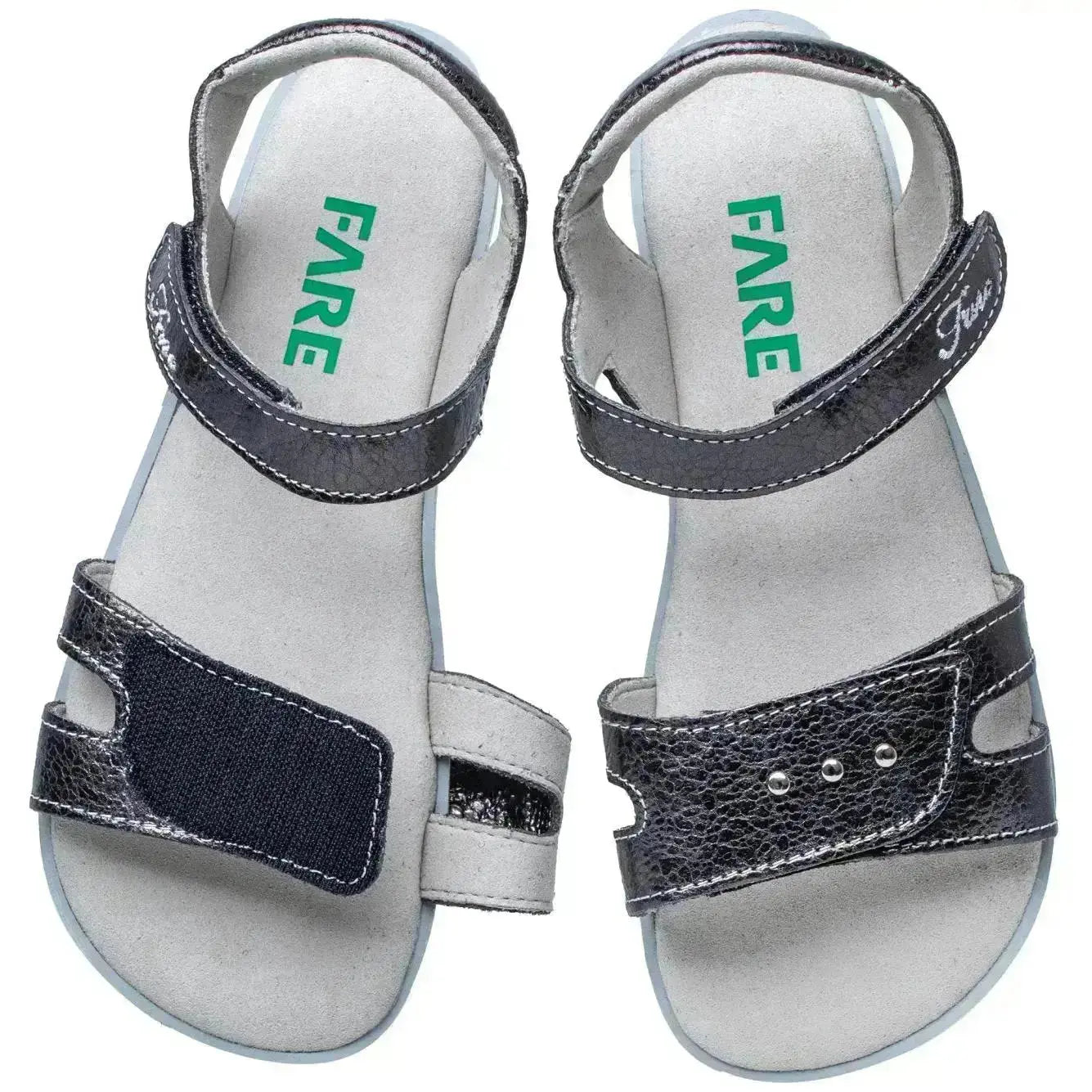 Fare Bare Kids - Chaussures barefoot noires - Sandales barefoot