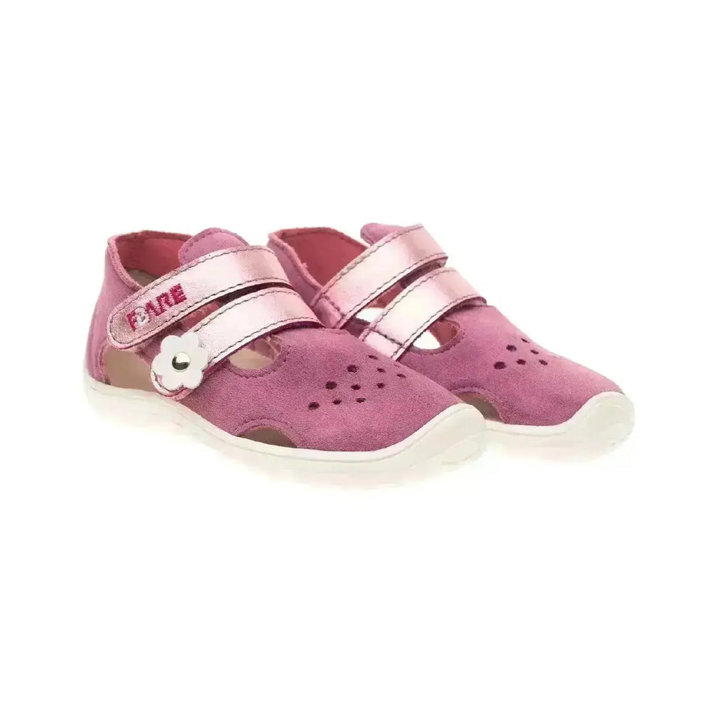 Fare Bare Kids - Chaussures d'été rose B5464491 - Sandales de sport en toile barefoot