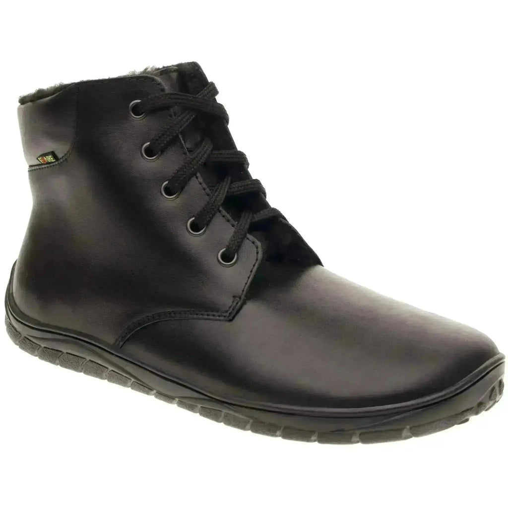 Fare Bare - Nivella Winter Black - Botines barefoot unisex calientes negros