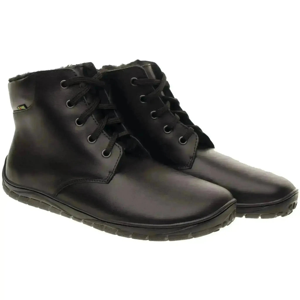 Fare Bare - Nivella Winter Black - Botines barefoot unisex calientes negros