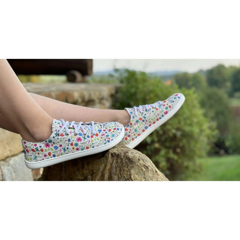Fare Bare Sicilky Flowers - Lonetas barefoot para mujer con estampado de flores