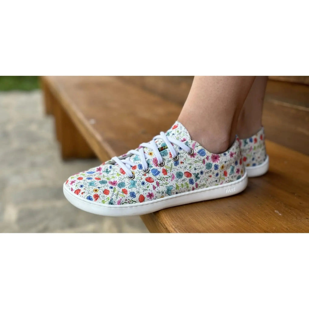 Fare Bare Sicilky Flowers - Lonetas barefoot para mujer con estampado de flores