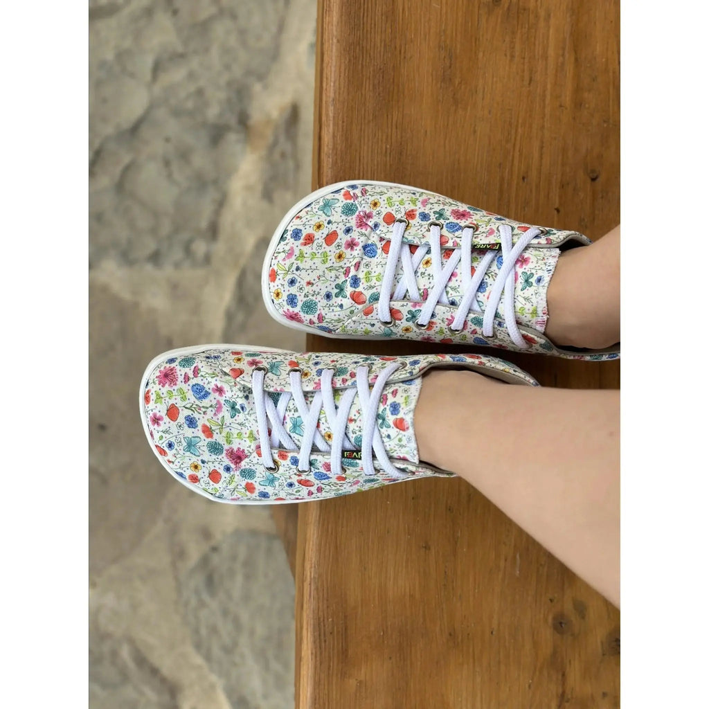Fare Bare Sicilky Flowers - Lonetas barefoot para mujer con estampado de flores