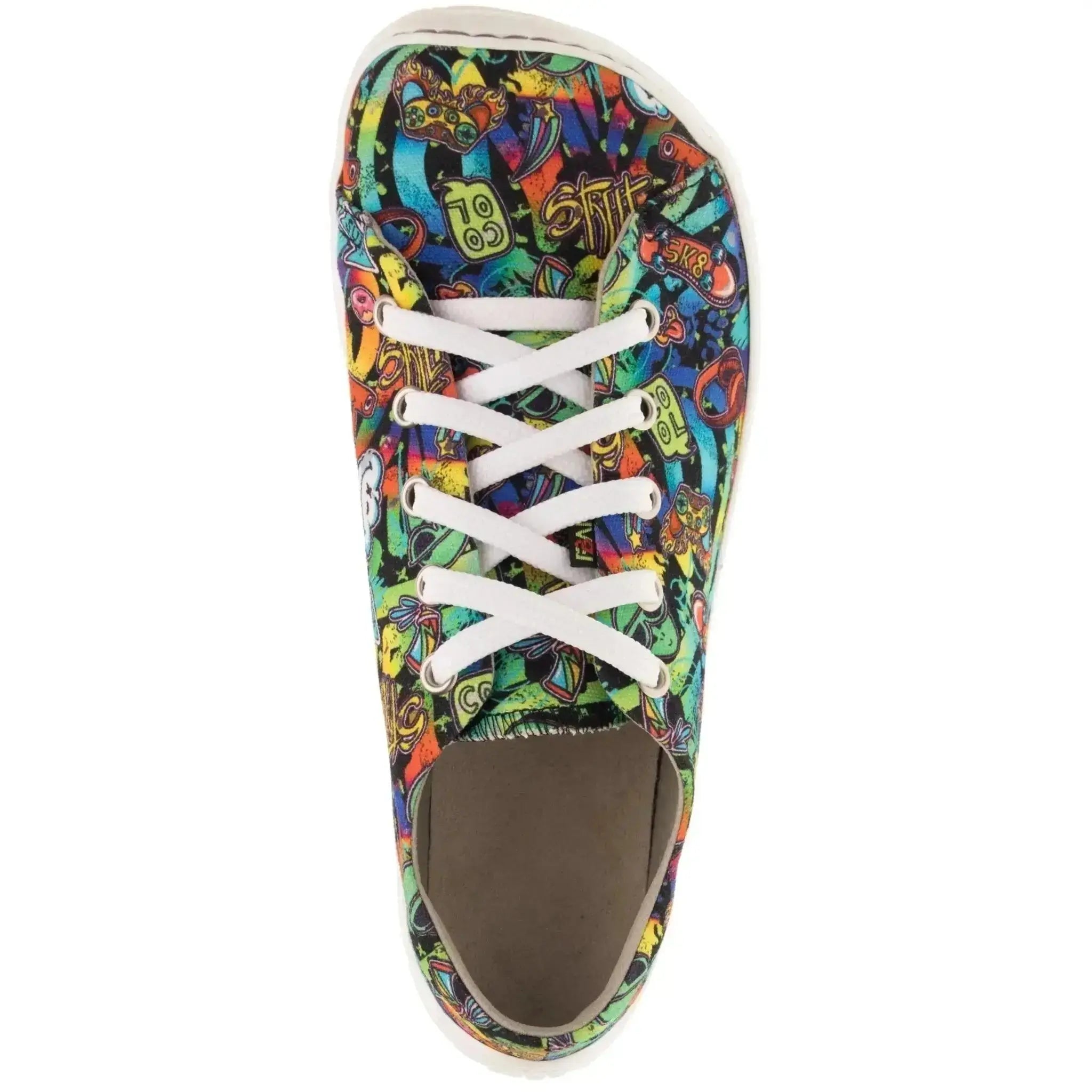 Fare Bare Sicilky Graffiti - Lonetas barefoot unisex azul marino con estampado de graffiti