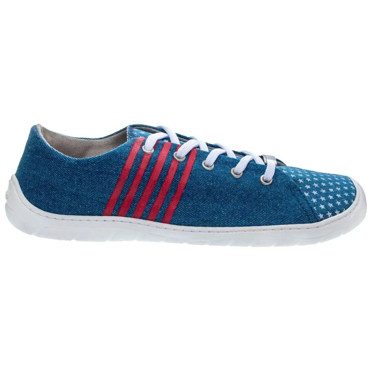 Fare Bare Sicilky Stripes & Stars - Lonetas barefoot unisex con estampado de rayas y estrellas