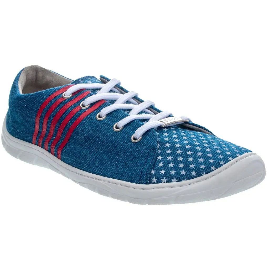 Fare Bare Sicilky Stripes & Stars - Lonetas barefoot unisex con estampado de rayas y estrellas
