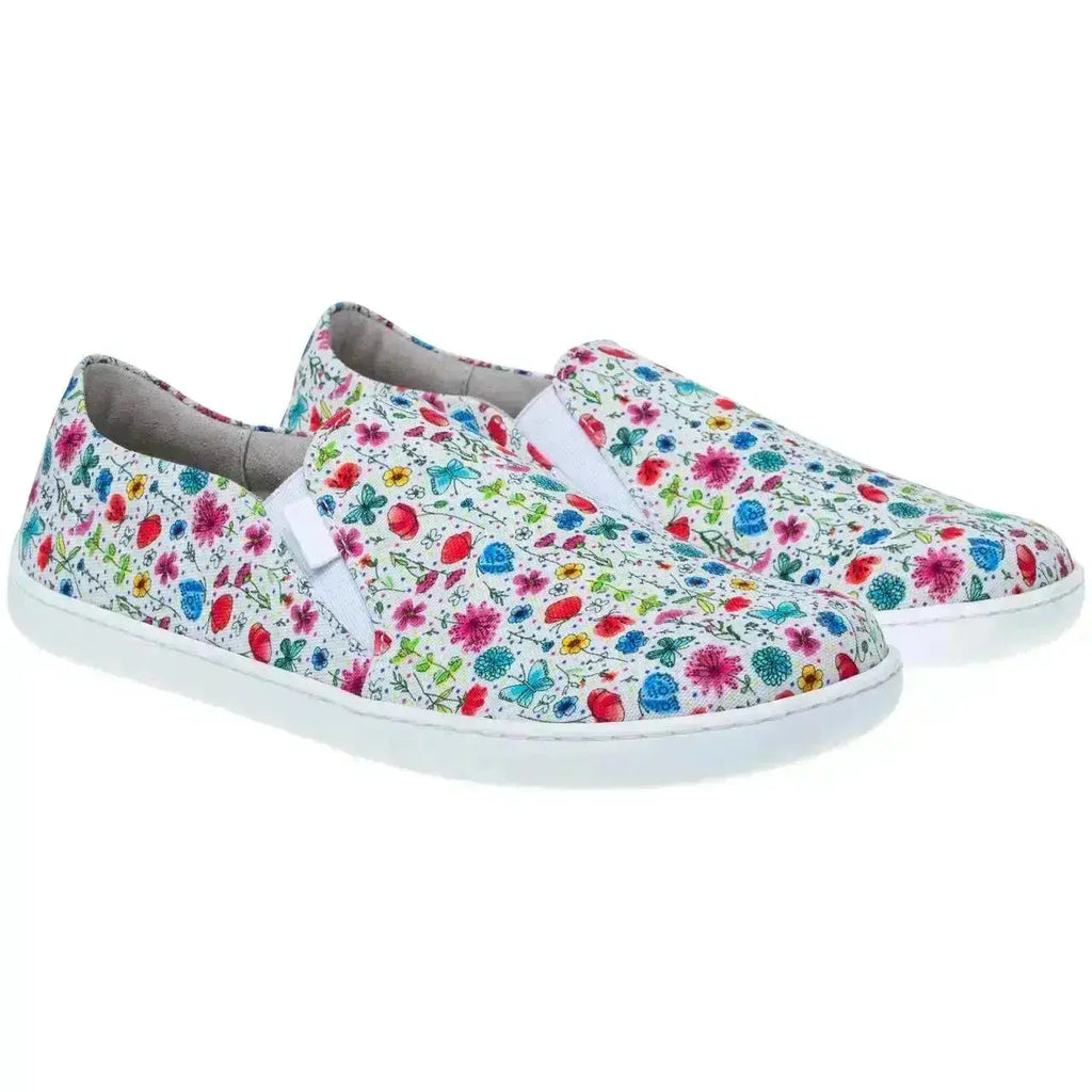 Fare Bare - Slip-On Flowers B5762452 - zapatillas sin cordones barefoot para mujer con estampado de flores