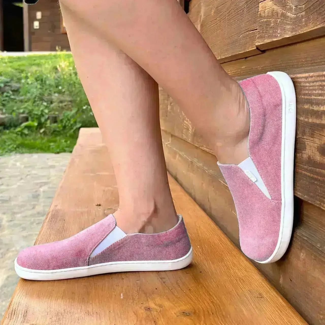 Fare Bare - Slip-On Lia Pink B5762451 - zapatillas sin cordones barefoot rosas para mujer
