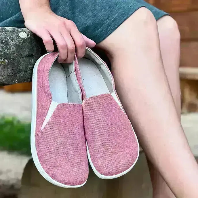 Fare Bare - Slip-On Lia Pink B5762451 - zapatillas sin cordones barefoot rosas para mujer