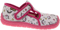 Fare Bare Slippers Grey Unicorns - Zapatillas de casa barefoot infantiles grises con estampado de unicornios  Cacles Barefoot