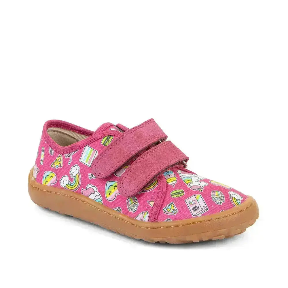 Froddo Barefoot - Barefoot Canvas Hearts - Lonetas barefoot infantiles rosas corazones