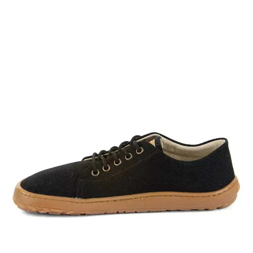 Froddo Barefoot - Botaniq Laces Black - Lonetas barefoot de cordones para mujer negras
