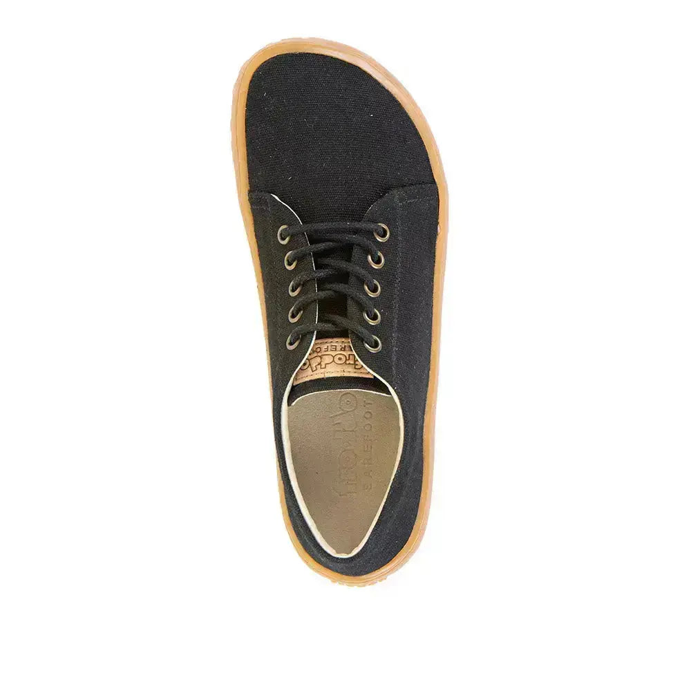 Froddo Barefoot - Botaniq Laces Black - Lonetas barefoot de cordones para mujer negras