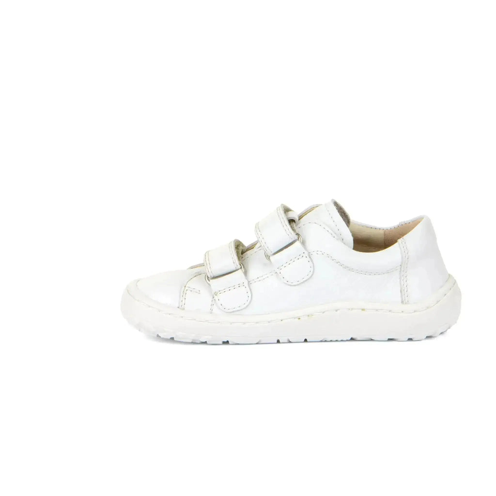 Froddo Barefoot - Zapatillas barefoot colegiales infantiles blancas