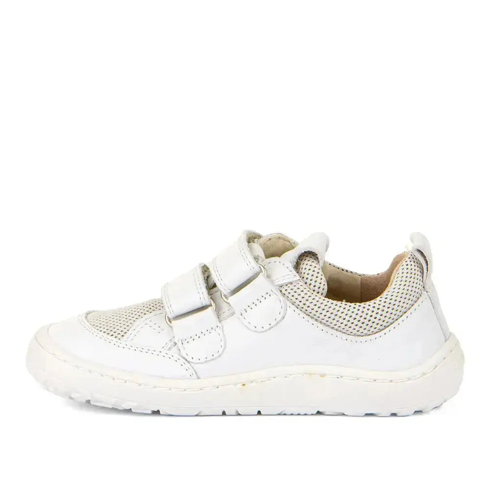 Froddo Barefoot - Zapatillas barefoot colegiales infantiles blancas