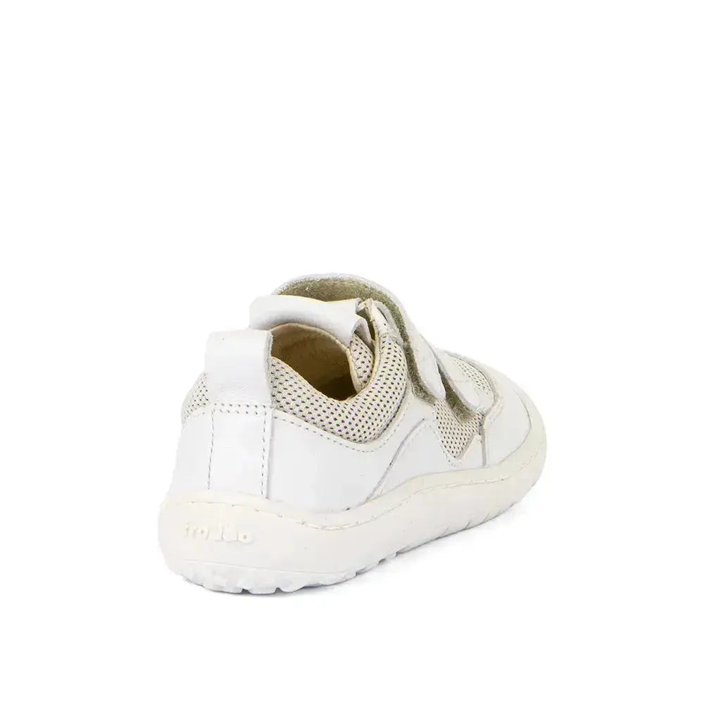 Froddo Barefoot - Zapatillas barefoot colegiales infantiles blancas