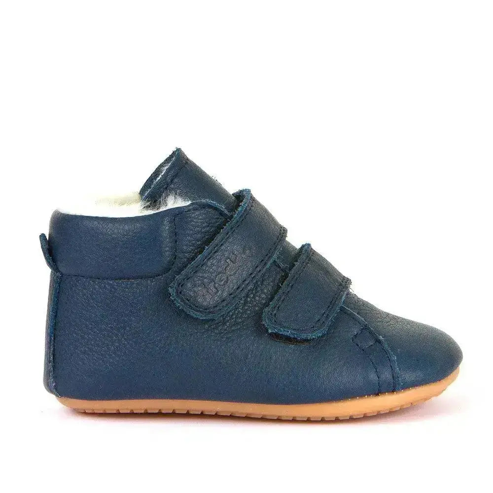 Froddo Prewalker Navy - botitas respetuosas de primeros pasos con borreguito