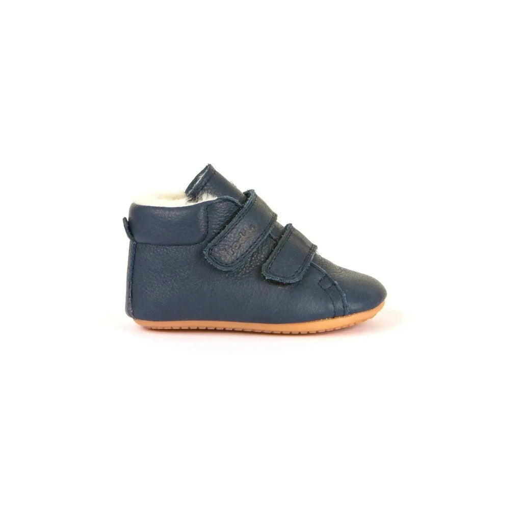 Froddo Prewalker Navy - botitas respetuosas de primeros pasos con borreguito