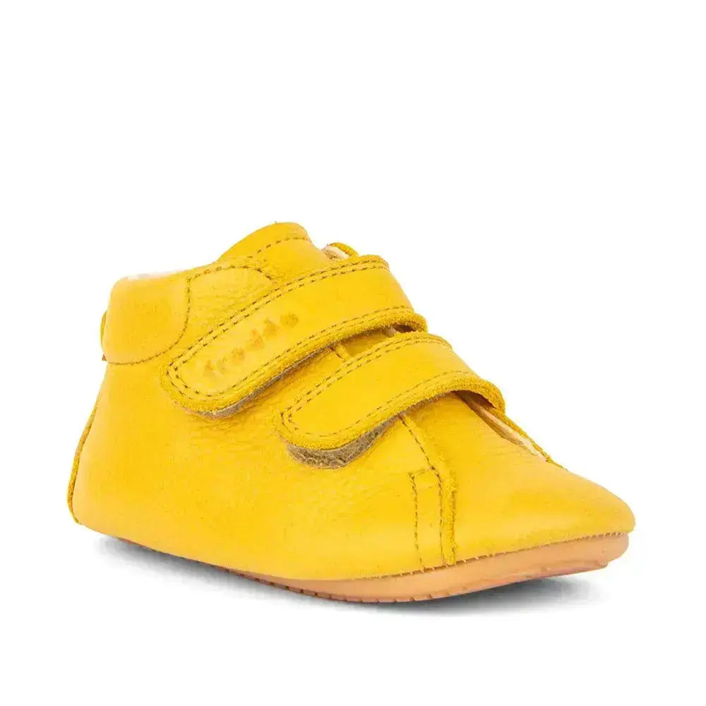 Froddo Prewalkers - Dark Yellow - Botitas respetuosas de primeros pasos amarillas con borreguito