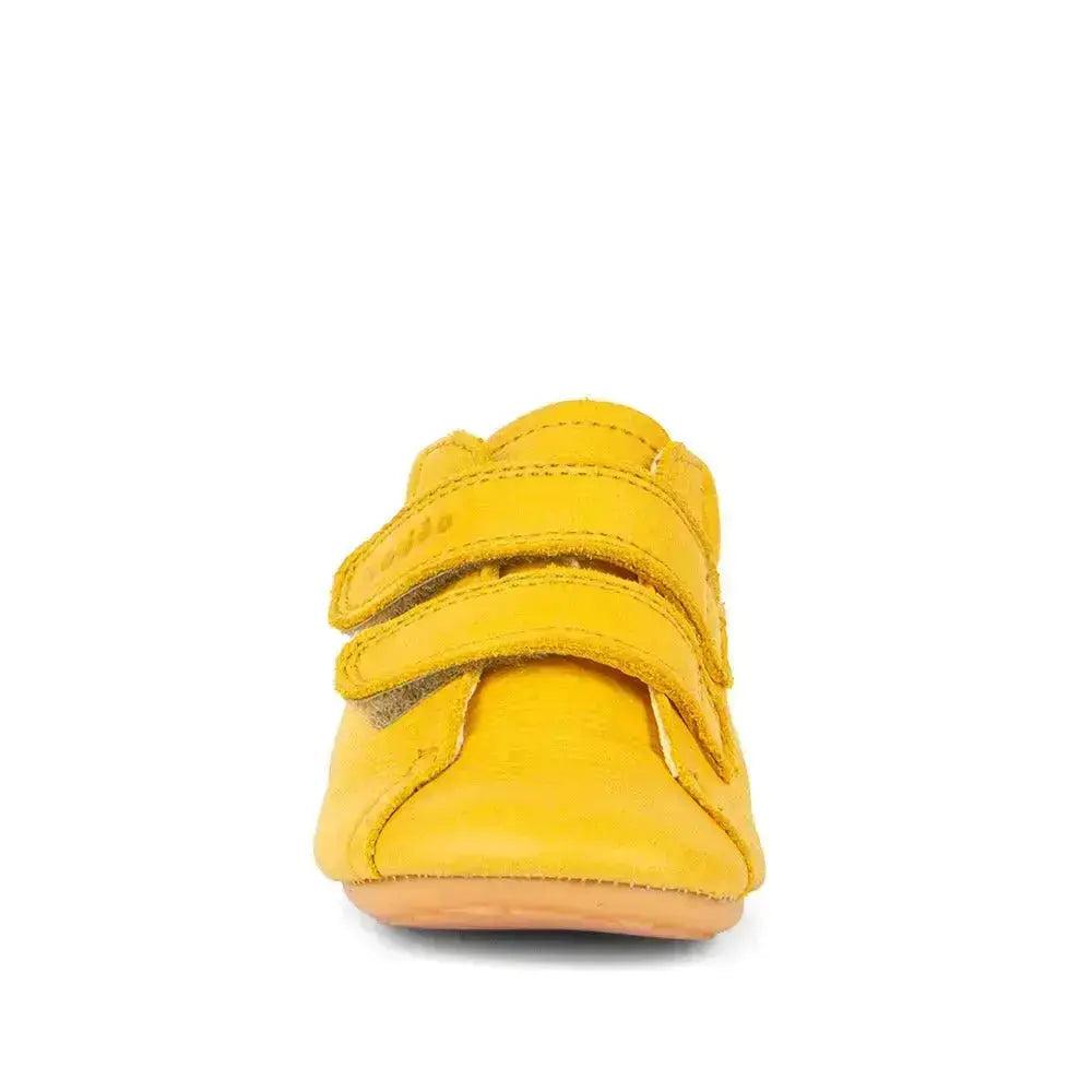 Froddo Prewalkers - Dark Yellow - Botitas respetuosas de primeros pasos amarillas con borreguito