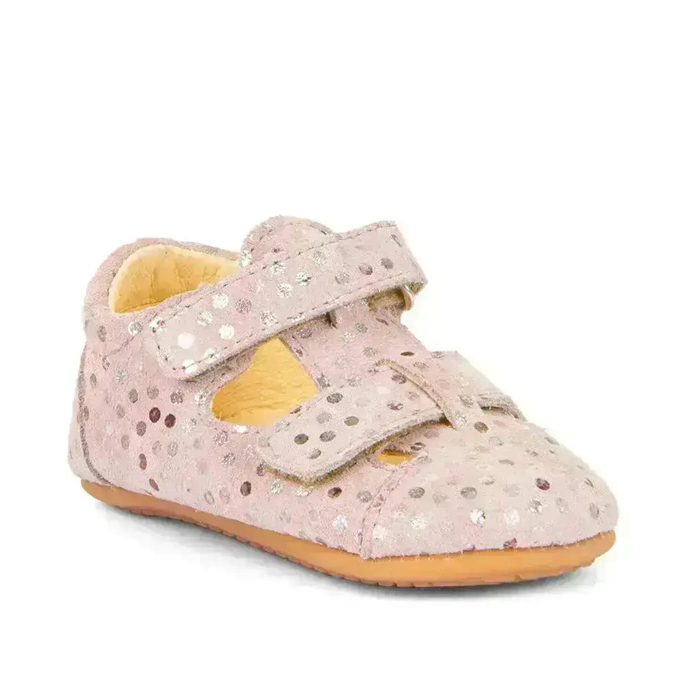 Froddo Prewalkers - Sandalias respetuosas para primeros pasos Rosa Topos