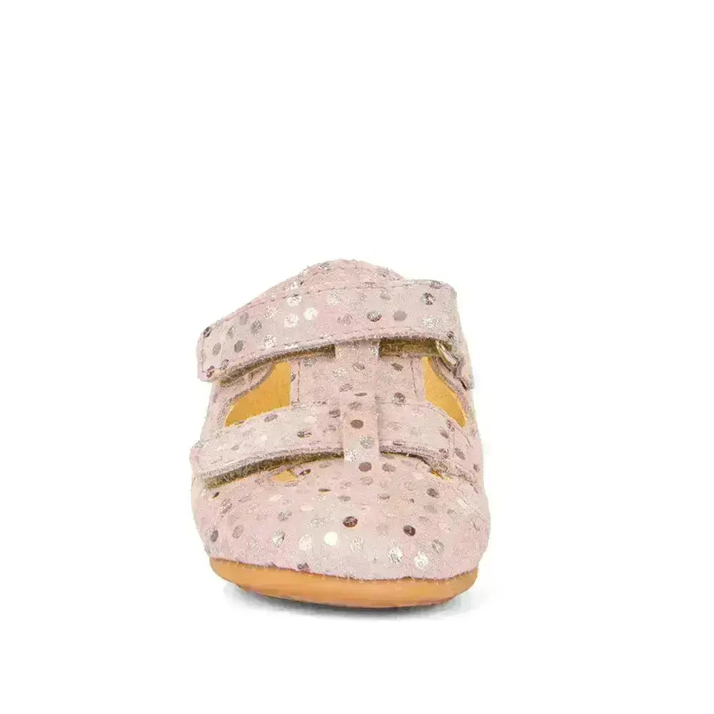 Froddo Prewalkers - Sandalias respetuosas para primeros pasos Rosa Topos