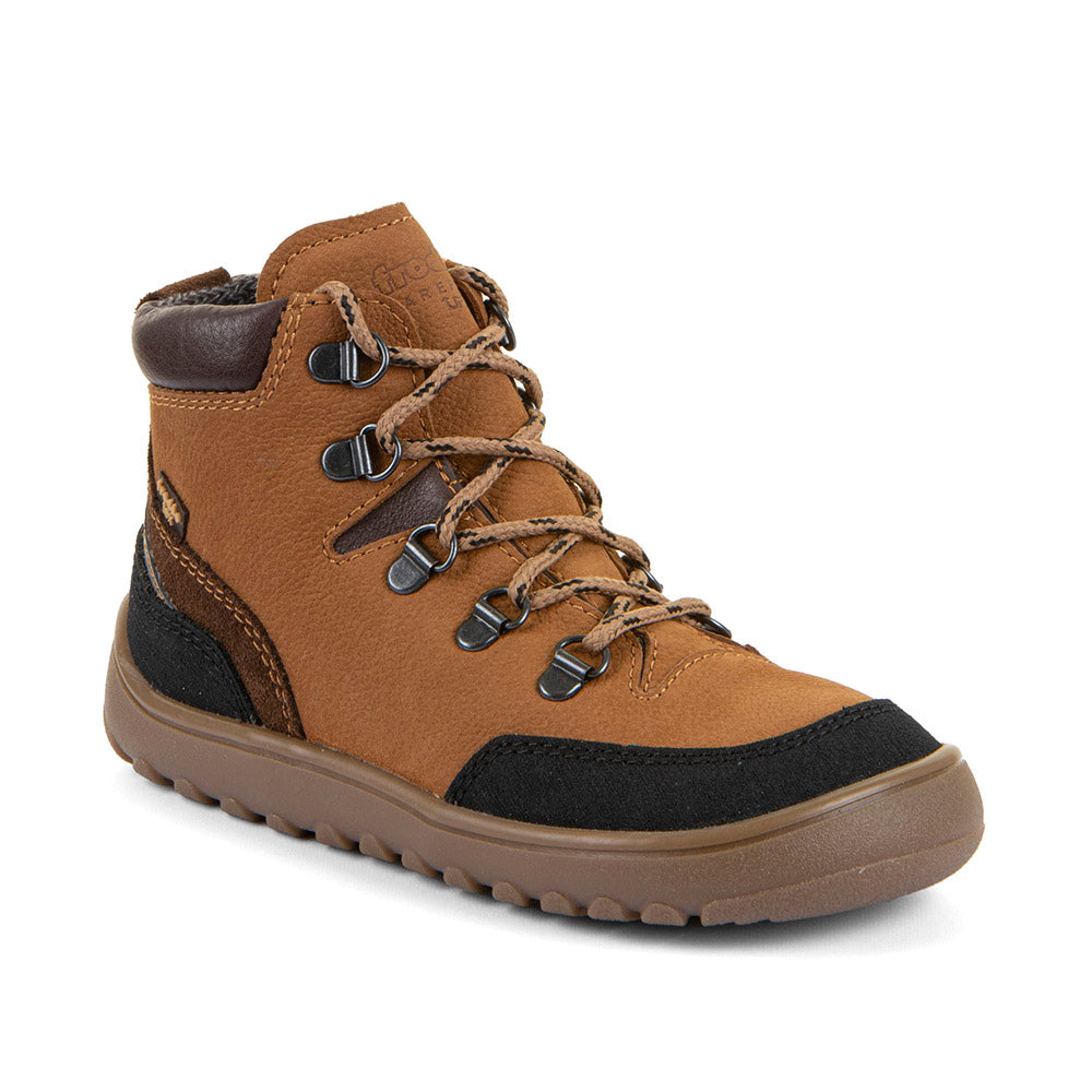 Froddo Barefoot Up Trail Tex Cognac - Botines barefoot repelentes al agua para mujer