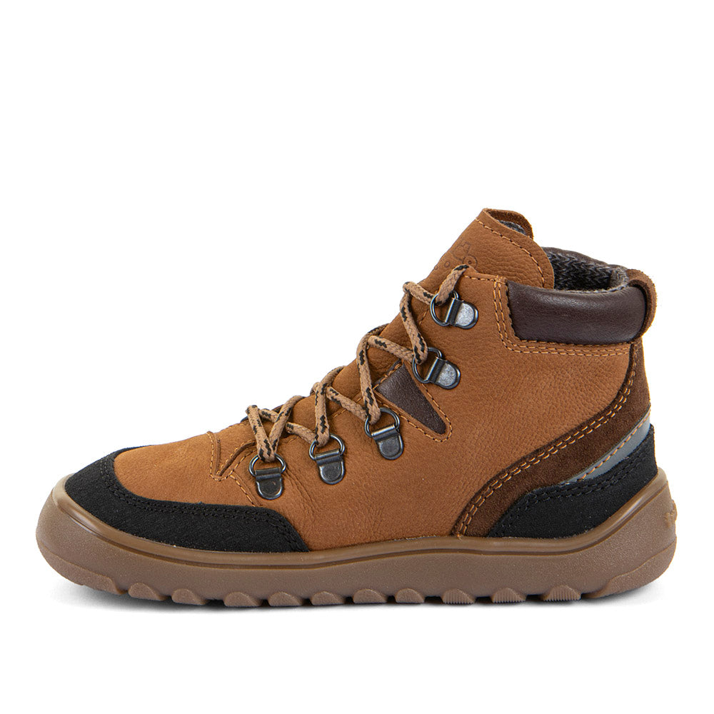 Froddo Barefoot Up Trail Tex Cognac - Botines barefoot repelentes al agua para mujer