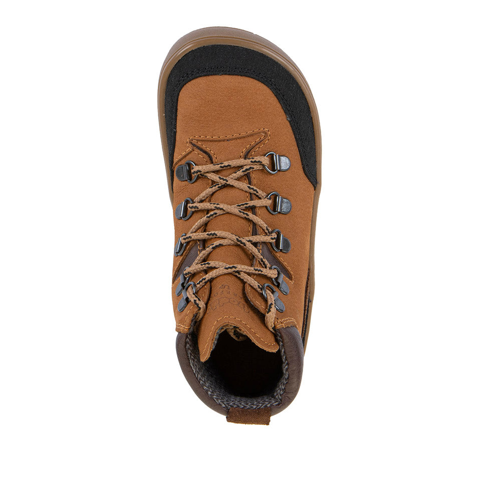 Froddo Barefoot Up Trail Tex Cognac - Botines barefoot repelentes al agua para mujer