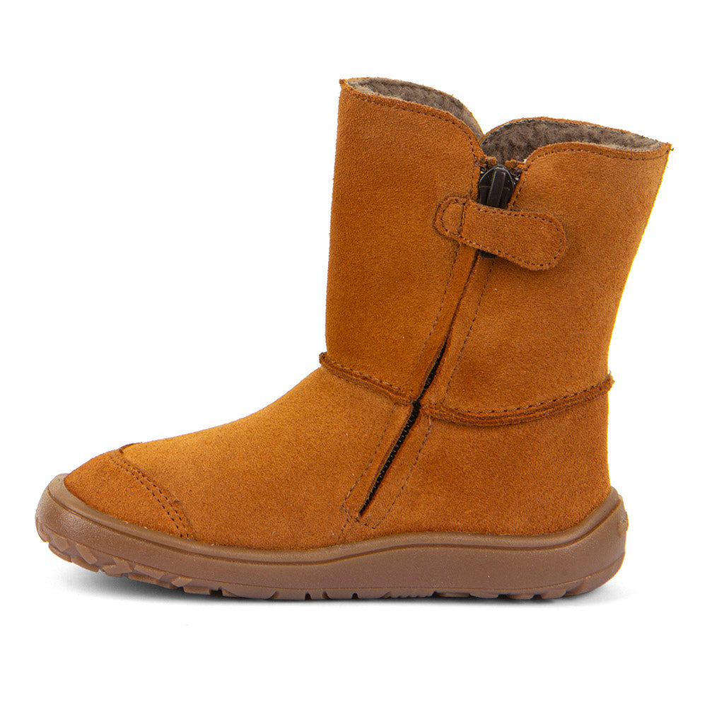 Froddo Barefoot Tex Suede Cognac - Botas australianas barefoot para mujer marrones