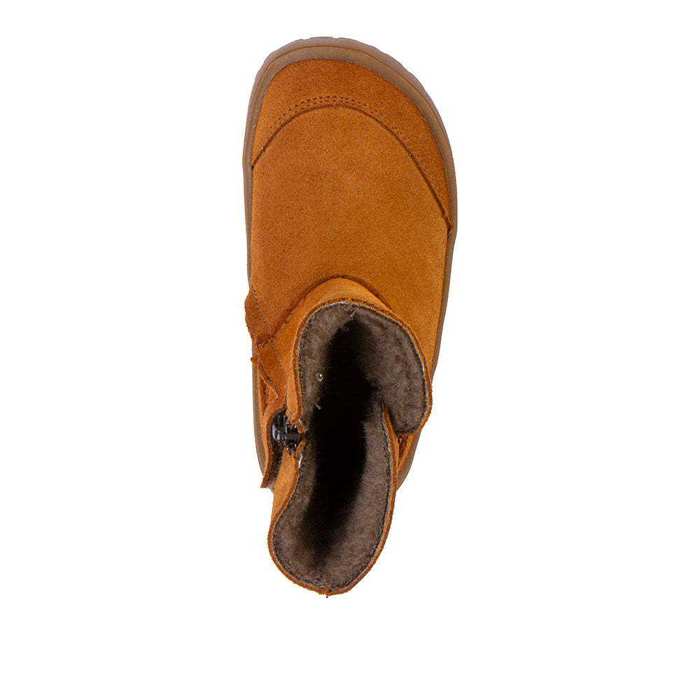 Froddo Barefoot Tex Suede Cognac - Botas australianas barefoot para mujer marrones