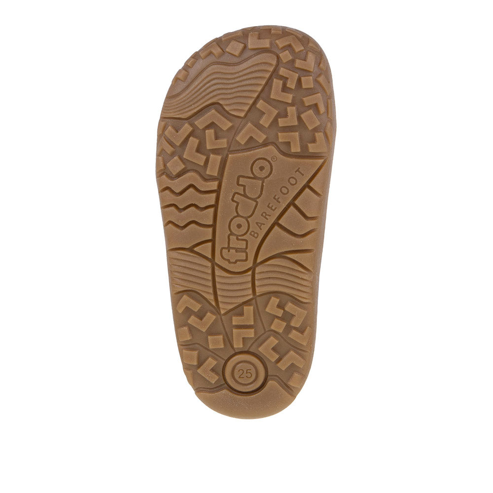 Froddo Barefoot Tex Suede Beige+ - Botas australianas barefoot para mujer con estampado de lepardo