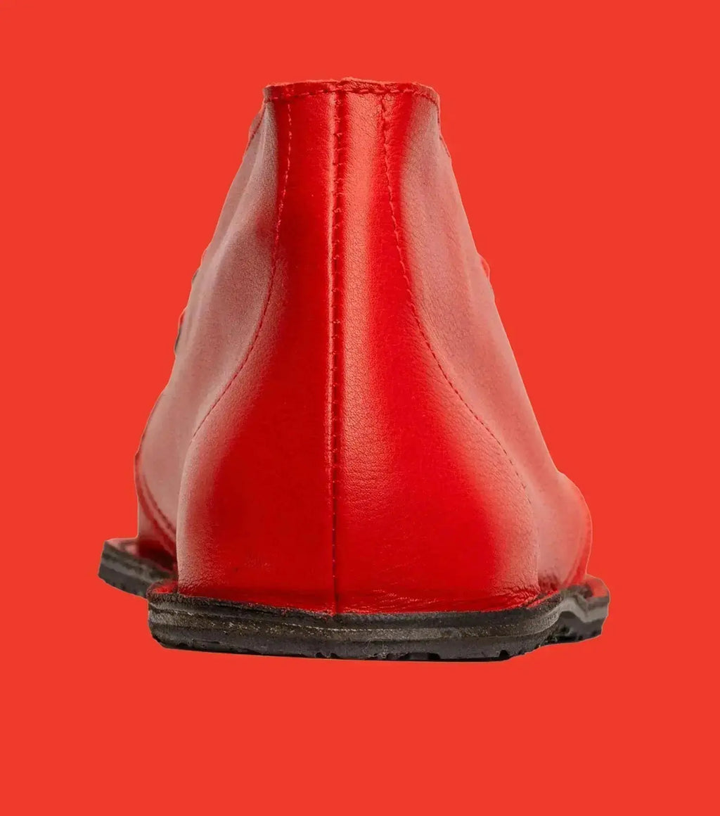 Gaucho Ninja - Barefoot Pals Red Napa - Botines Barefoot unisex rojos