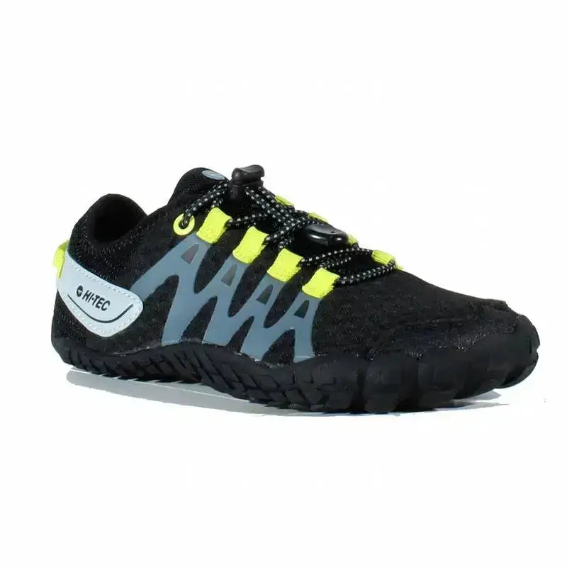 HI-Tec - Abyss Junior Black/Lime - zapatillas barefoot infantiles senderismo