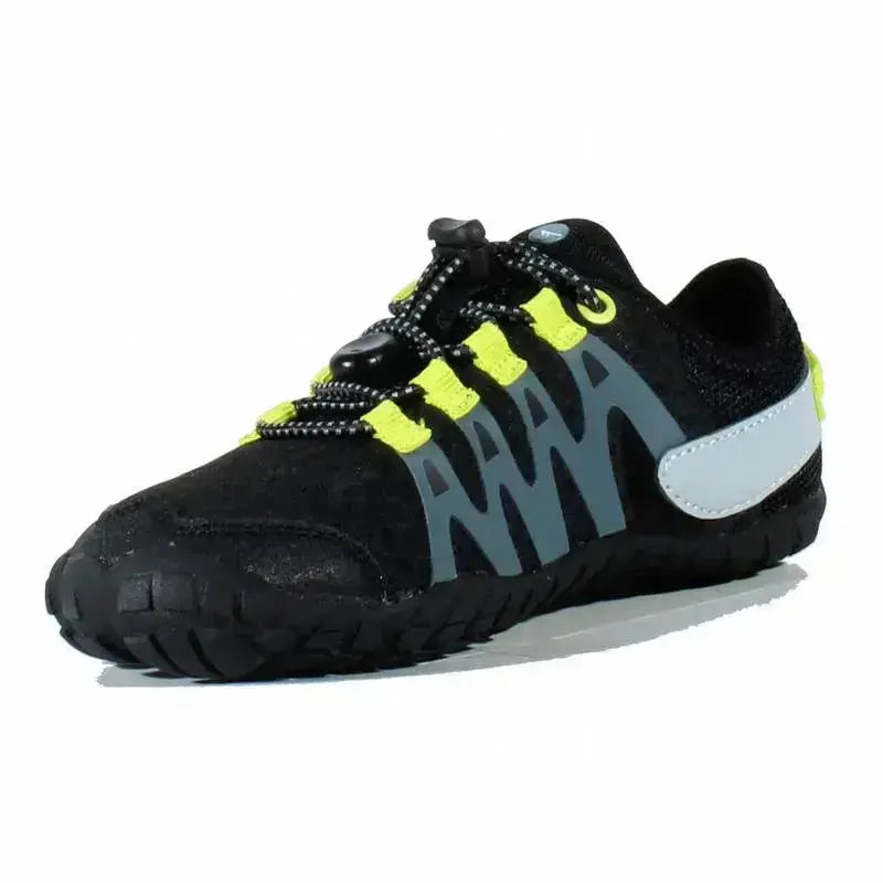 HI-Tec - Abyss Junior Black/Lime - zapatillas barefoot infantiles senderismo