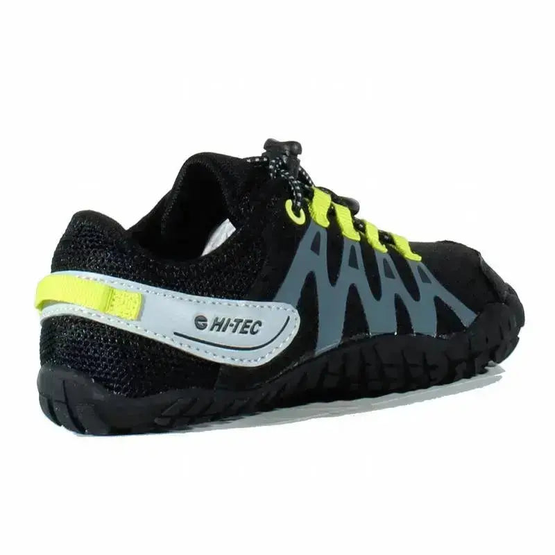 HI-Tec - Abyss Junior Black/Lime - zapatillas barefoot infantiles senderismo