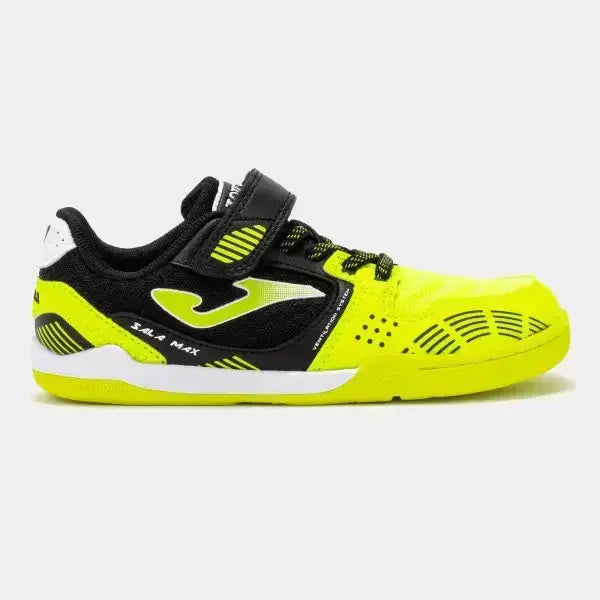 JOMA - Sala Max Kids Barefoot 2609 Jaune Fluo Indoor - Chaussures barefoot pour football en salle