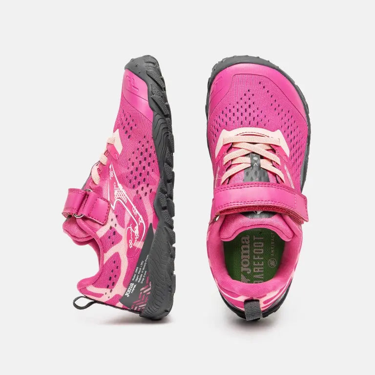JOMA - Sima Kids 2610 Rosa - Zapatillas barefoot infantiles para trail y senderismo
