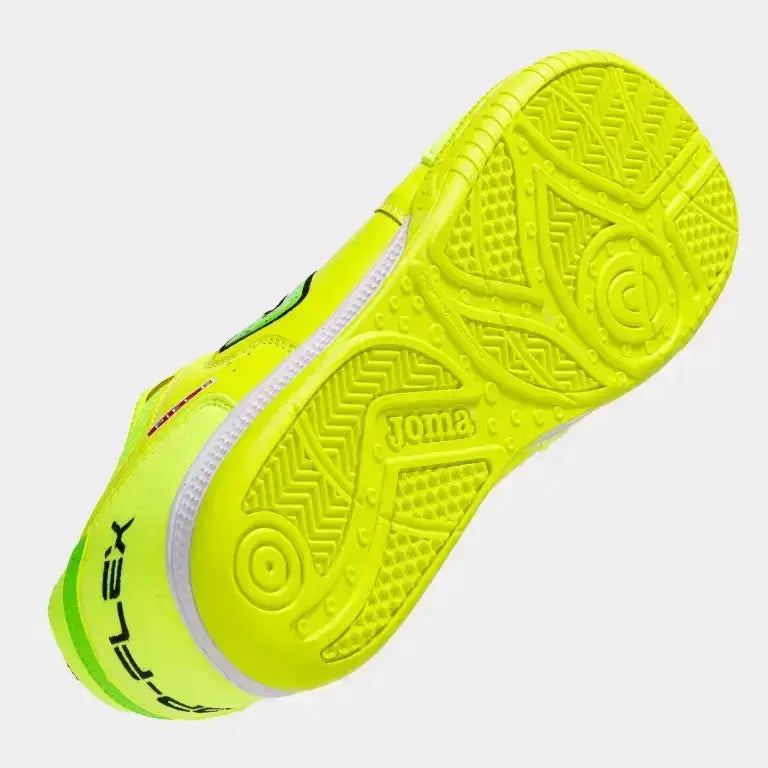 JOMA Top Flex Foot Shape 2511 Verde Flúor Indoor - Zapatillas barefoot de fútbol sala para hombre