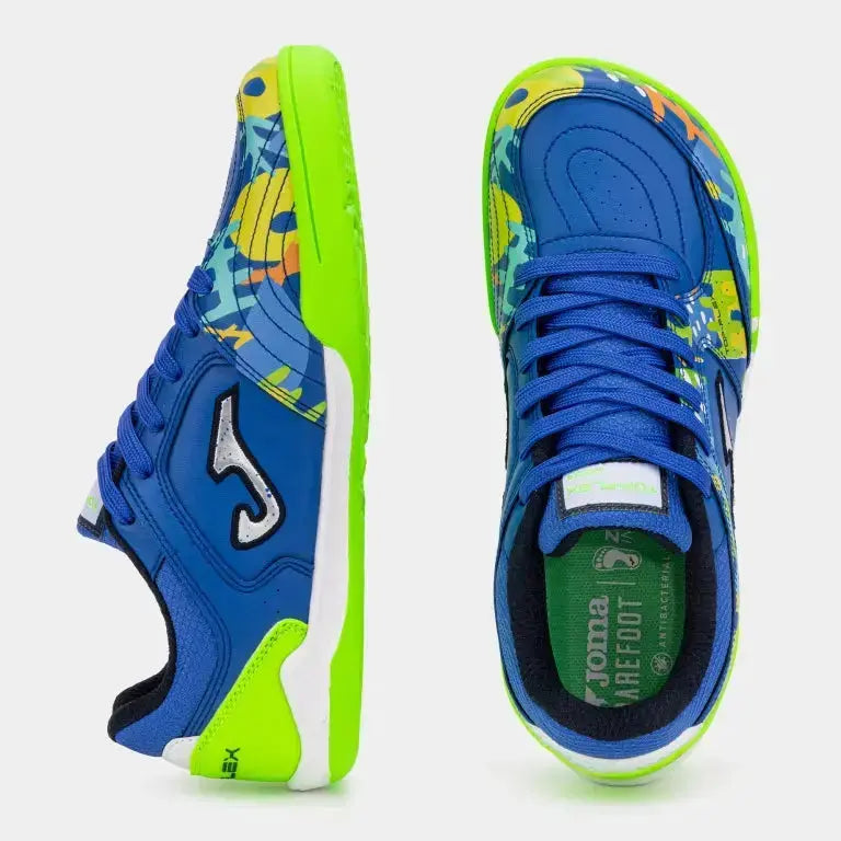 JOMA - Top Flex Junior Barefoot 2604 Royal Indoor - Zapatillas barefoot de fútbol sala juveniles