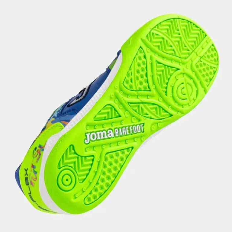 JOMA - Top Flex Junior Barefoot 2604 Royal Indoor - Zapatillas barefoot de fútbol sala juveniles